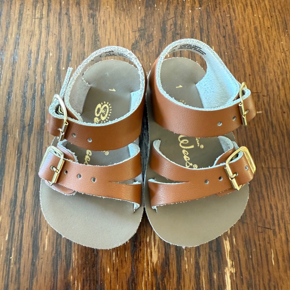 Brown Leather Baby See Wee Sandals